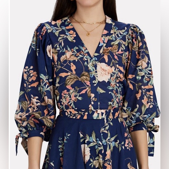 Cara Cara Tops - Cara Cara Win Floral Top Navy w/ Multicolor Print Size L $295 MSRP